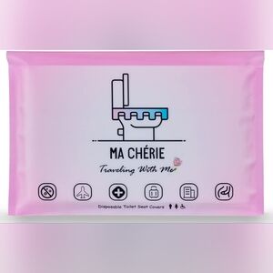 Flushable, Biodegradable, Portable Travel Toilet Seat Covers by MA CHÉRIE